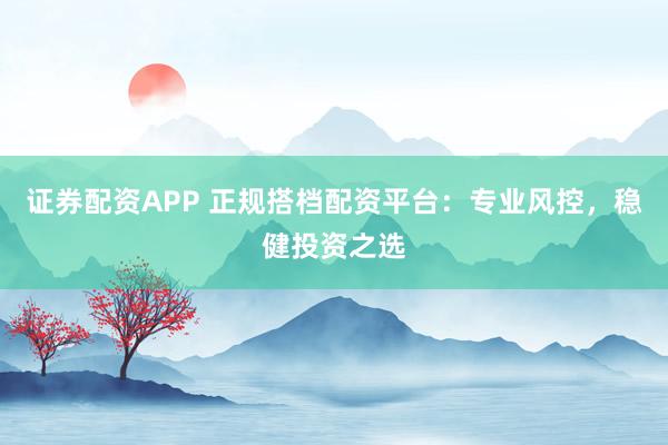 证券配资APP 正规搭档配资平台：专业风控，稳健投资之选
