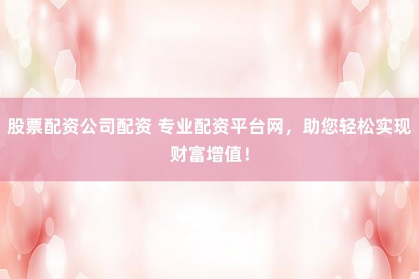 股票配资公司配资 专业配资平台网，助您轻松实现财富增值！